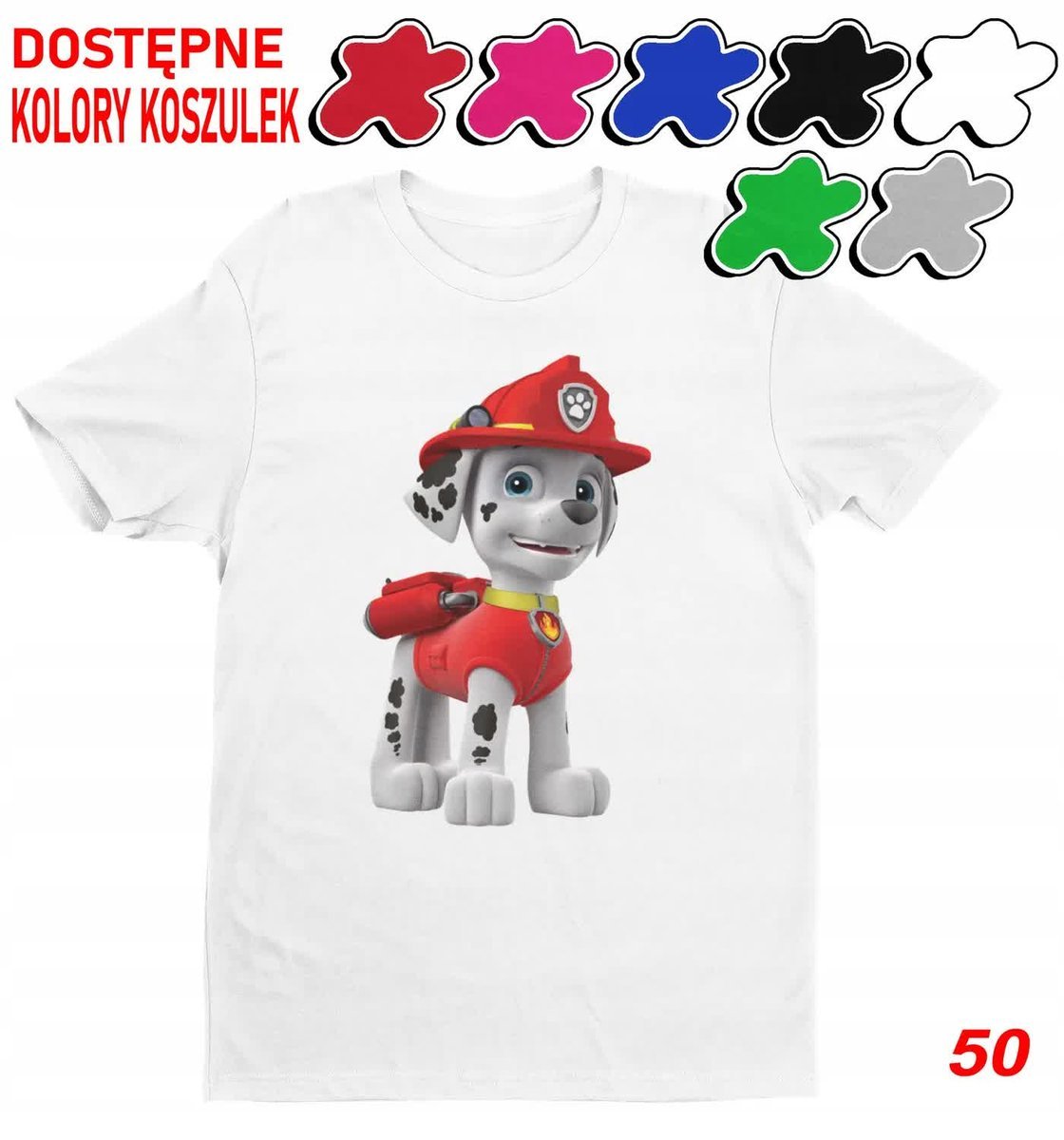 Dziecięca Koszulka Z Nadrukiem Duży Wybór Psi Patrol -M 134-140