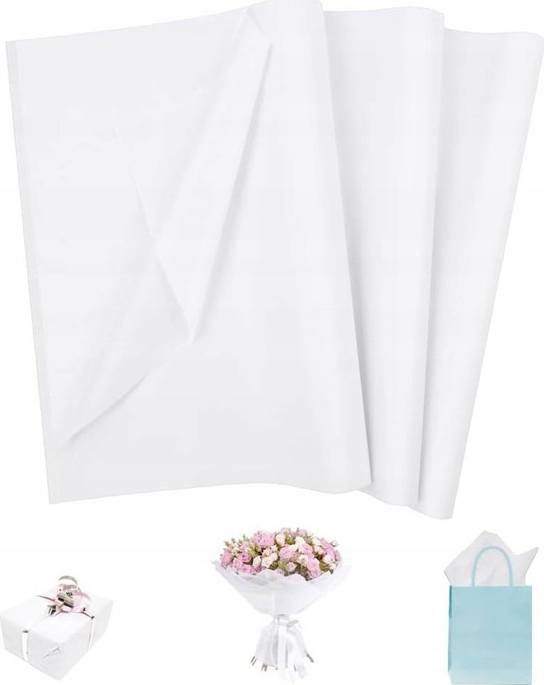 BIBUŁKA 35 ARKUSZY 50X70CM KOLOROWA JEDWABNA PAPIER PREZENTOWY DEKORACYJNY