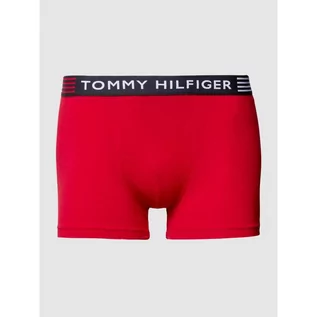 Bielizna nocna - Obcisłe bokserki z pasem w kontrastowym kolorze - Tommy Hilfiger - grafika 1