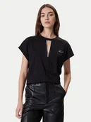 Bluzki damskie - KARL LAGERFELD Bluzka A4W17046 Czarny Relaxed Fit - miniaturka - grafika 1