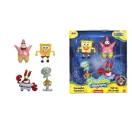 Figurki dla dzieci - Metalowe figurki JADA SpongeBob 6,5cm 4 sztuki Simba - miniaturka - grafika 1