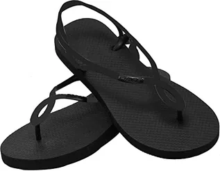 Klapki i japonki damskie - Cressi Women's Marbella Flip Flops With Straps Japonki damskie plażowe i pływackie ,Czarny ,35/36 ,XVB9597535 - grafika 1