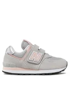 Buty dla dziewczynek - New Balance Sneakersy PV574EVK Szary - miniaturka - grafika 1