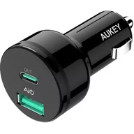 Ładowarki samochodowe - Aukey Ładowarka Sam CC-Y7 36W 5.4A 1xUSB 1xUSB C A647-942EE_20180809161714 - miniaturka - grafika 1