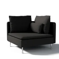 Pokrowce na meble - Dekoria pl pl Pokrowiec na sekcję narożną Söderhamn Shadow Grey grafitowy) 99 x 99 x 83 cm Cotton Panama 1008-702-08 - miniaturka - grafika 1