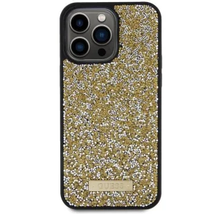 Etui Guess Rhinestone Metal Logo na iPhone 15 Pro Max - żółte - Etui i futerały do telefonów - miniaturka - grafika 3