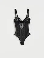 Moda i Uroda OUTLET - Reserved - Body z koronki - czarny - miniaturka - grafika 1