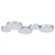 Lampy sufitowe - Lampa sufitowa LED 5-punktowa metalowa srebrna LUGA - miniaturka - grafika 1
