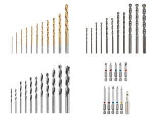 PARKSIDE® Zestaw wierteł HSS/do kamienia/do drewna, 11 elementów - Wiertła - miniaturka - grafika 1