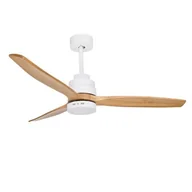 Wentylatory sufitowe - Plafon z wentylatorem NATURE LE42554 Nova Luce LED 12W 3000K ekologiczny drewno biały - miniaturka - grafika 1