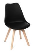 Krzesła - OTE Krzesło kuchenne Prato czarne - miniaturka - grafika 1