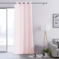 Firany - AmeliaHome Firanka Delva Pleat różowy, 140 x 250 cm - miniaturka - grafika 1
