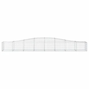 VIDAXL Kosze gabionowe, 9 szt, 400x50x40/60 cm, galwanizowane żelazo - Ogrodzenia - miniaturka - grafika 5