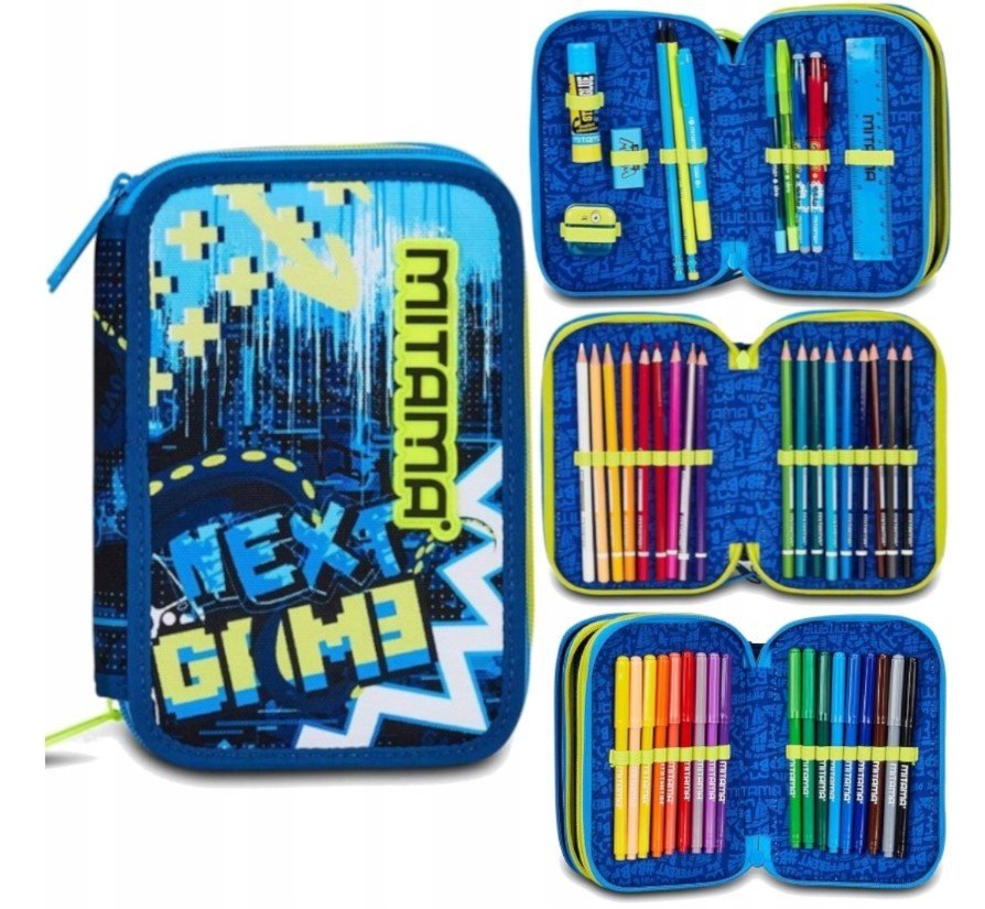 Piórnik Potrójny z Wyposażeniem Octogamer 47-Elementów Mitama