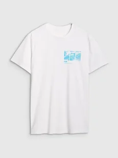 4F T-shirt męski bawełniany 4FRSS24TTSHM2106-10S Biały Roz. M - Koszulki męskie - miniaturka - grafika 1