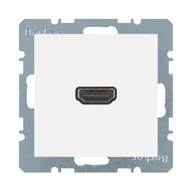 Gniazdka elektryczne - Hager Polo Gniazdo HDMI śnieżnobiały mat S.1/B.1/B.3/B.7 Glas 3315421909 3315421909 - miniaturka - grafika 1