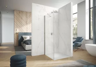 Vitalle Garda ścianka wolnostojąca Walk-In 90x200 cm 131702092322 - Kabiny prysznicowe - miniaturka - grafika 1