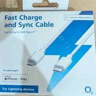 Kable komputerowe i do monitorów - Kabel O2 USB-C to Lightning Cable 1M - miniaturka - grafika 1