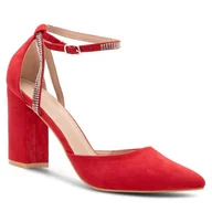 Czółenka - Czółenka DeeZee LISA KL-HT4587-21 Czerwony - miniaturka - grafika 1