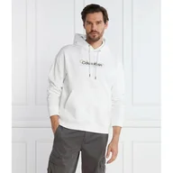 Bluzy męskie - Calvin Klein Bluza DOUBLE FLOCK LOGO HOODIE Regular Fit - miniaturka - grafika 1