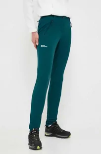 Jack Wolfskin spodnie outdoorowe Geigelstein kolor zielony - Spodnie sportowe damskie - miniaturka - grafika 1