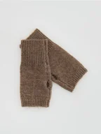 Czapki damskie - Reserved - Mitenki z domieszką wełny - brązowy - miniaturka - grafika 1