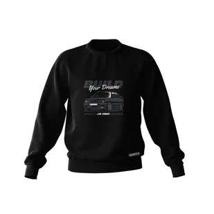 Czarna bluza BMW E30 Build your dreams-XS - Odzież do sportów motorowych - miniaturka - grafika 1