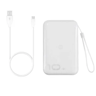 Baseus Mini S power bank 10000mAh 18W bezprzewodowa ładowarka Qi 10W USB / USB Typ C PowerDelivery QC3.0 biały (PPXFF10W-02) - Ładowarki do telefonów - miniaturka - grafika 3