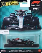 Samochody i pojazdy dla dzieci - HOT WHEELS PREMIUM Mercedes-Benz 2024 Lewis Hamilton racing car model JBM16 - miniaturka - grafika 1