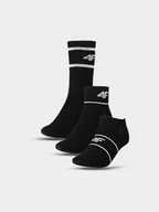 Skarpetki męskie - 4F Skarpety casual (3-pack) uniseks - czarne 39-42 - miniaturka - grafika 1