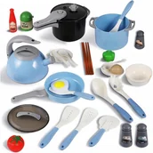 Zabawki AGD - Zestaw kuchenny naczynia do zabawy dla dzieci garnki czajnik patelnia kuchnia zabawki - miniaturka - grafika 1