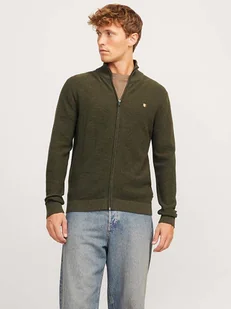 Jack & Jones Kardigan "Blurony" w kolorze khaki - Swetry męskie - miniaturka - grafika 1