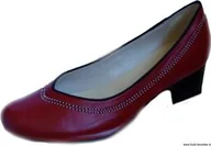 Czółenka - SKÓRZANE czółenko czerwone tęgość G 37 - miniaturka - grafika 1