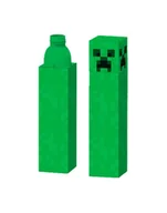 Szkolne artykuły papiernicze - Butelka na wodę Minecraft Creeper 650ml PP MC00009 Kids Euroswan - miniaturka - grafika 1