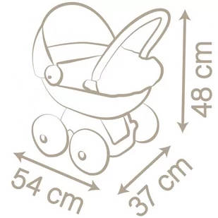 Lumarko BaWózek Głęboki Dla Lalki Z Plastikowym Daszkiem! - Wózki dla lalek - miniaturka - grafika 9