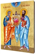 Dewocjonalia - Art christiana Ikona złocona święci Piotr i Paweł ACHI095 - miniaturka - grafika 1