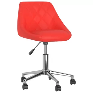 vidaXL Obrotowe krzesła stołowe 4 szt. czerwone sztuczna skóra 3088949 - Krzesła - miniaturka - grafika 1