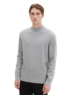 TOM TAILOR sweter męski, 12035 – szary Heather Melange, L - Swetry męskie - miniaturka - grafika 1