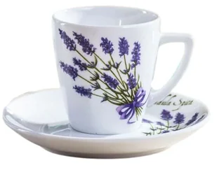 LUBIANA LAWENDA FILIŻANKA PORCELANOWA 100ML SPODEK - Filiżanki - miniaturka - grafika 1