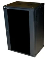 Szafy rack - Szafa XtendLan 19" szafka ścienna 18U 600x450, nosność 60 kg, szklane drzwi dymne, rozłożony, czarny WS-18U-64-BL-U - miniaturka - grafika 1