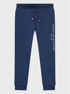 Spodnie i spodenki dla dziewczynek - Tommy Hilfiger Spodnie dresowe Essential KS0KS00214C87 M Granatowy Regular Fit - miniaturka - grafika 1