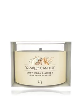 Yankee Candle Soft Wool & Amber Signature Single Filled Votive Świeca zapachowa 37 g - Świece - miniaturka - grafika 1
