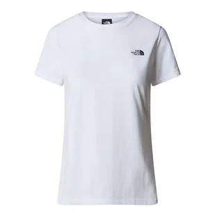 Koszulka The North Face Simple Dome 0A87NHFN41 - biała - Koszulki sportowe damskie - miniaturka - grafika 1
