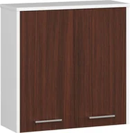 Szafki łazienkowe - Szafka łazienkowa wisząca: dwoje drzwi, dwie półki, kolor: biały|wenge, wymiary mebla: szer: 60 cm, wys: 60 cm, gł: 22,5 cm. - miniaturka - grafika 1