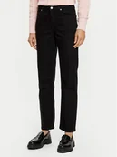 Spodnie damskie - Tommy Hilfiger Jeansy Classic WW0WW45015 Czarny Straight Fit - miniaturka - grafika 1
