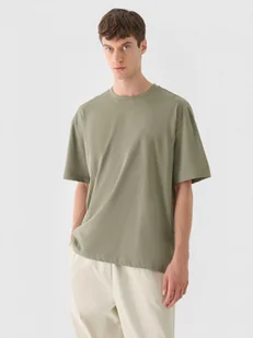 Męski t-shirt basic Outhorn OTHWAW24TTSHM2157 - zielony - Koszulki męskie - miniaturka - grafika 1