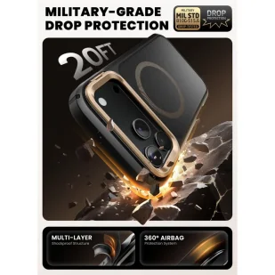 Etui Supcase Ares Flip Mag MagSafe do iPhone 17 Pro Desert Gold - Etui i futerały do telefonów - miniaturka - grafika 1