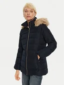 Kurtki damskie - Tommy Hilfiger Kurtka puchowa WW0WW43600 Granatowy Regular Fit - miniaturka - grafika 1