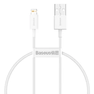 Baseus Kabel USB do Lightning Superior Series, 2.4A, 25cm (biały) - Kable USB - miniaturka - grafika 1