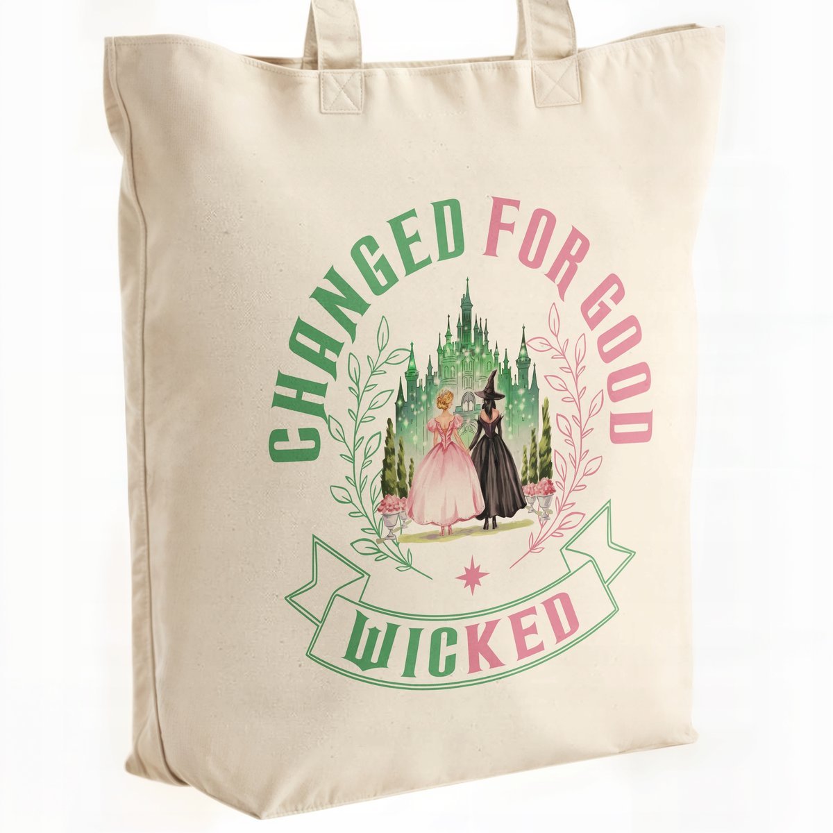 Torba bawełniana Premium Wicked For Good Oz Elphaba Glinda Dla Fanów